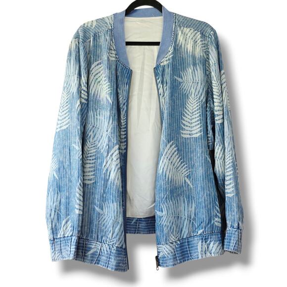 Billy T Jackets & Blazers - Billy T Bomber Jacket Women's Plus Size 2X Blue Lightweight Relaxed Fit NWT